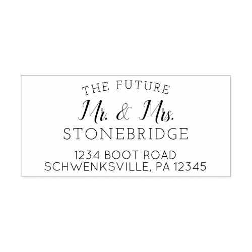 Personalized Future Mr  Mrs Address  Self_inking Stamp