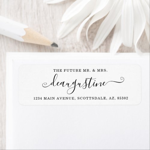 Personalized Future Mr  Mrs Return Address Labels