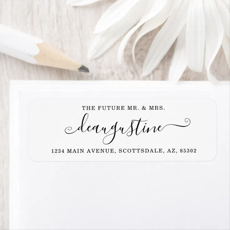 Personalized Future Mr & Mrs Return Address Labels | Zazzle