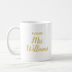 Personalized Future Mrs Bride Gift Custom Fiancee Coffee Mug