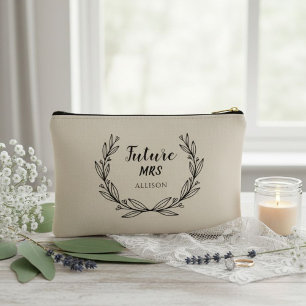 Personalized Future Mrs. Elegant Clutch Accessory Pouch