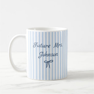 Personalized Future Mrs Striped Engaged Mug