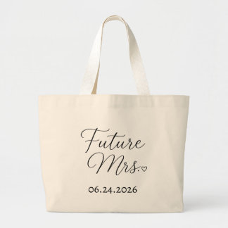 Personalized Future Mrs Wedding Date Tote