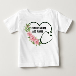Personalized Future Nurse Name Baby T-Shirt