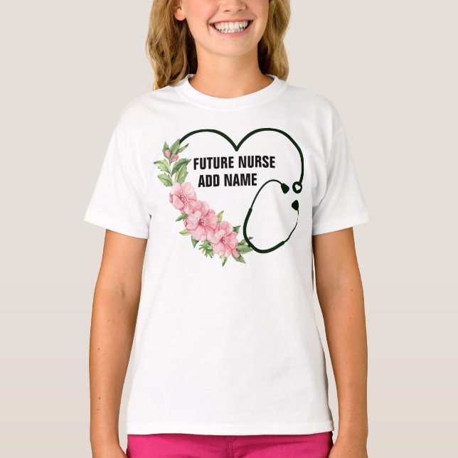Personalized Future Nurse Name T-Shirt (Front)