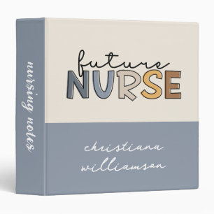 Personalized Future Nurse Nursing Student Gifts 3 Ring Binder