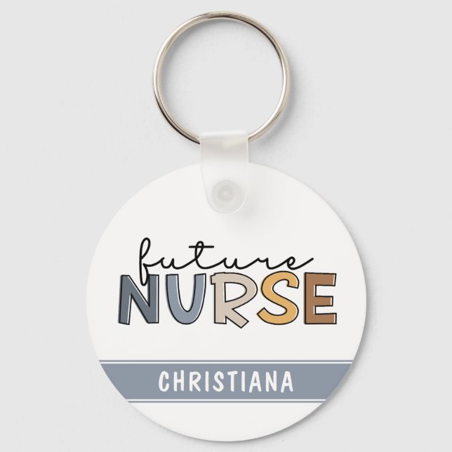 Personalized Future Nurse | Nursing Student Gifts Keychain (Front)