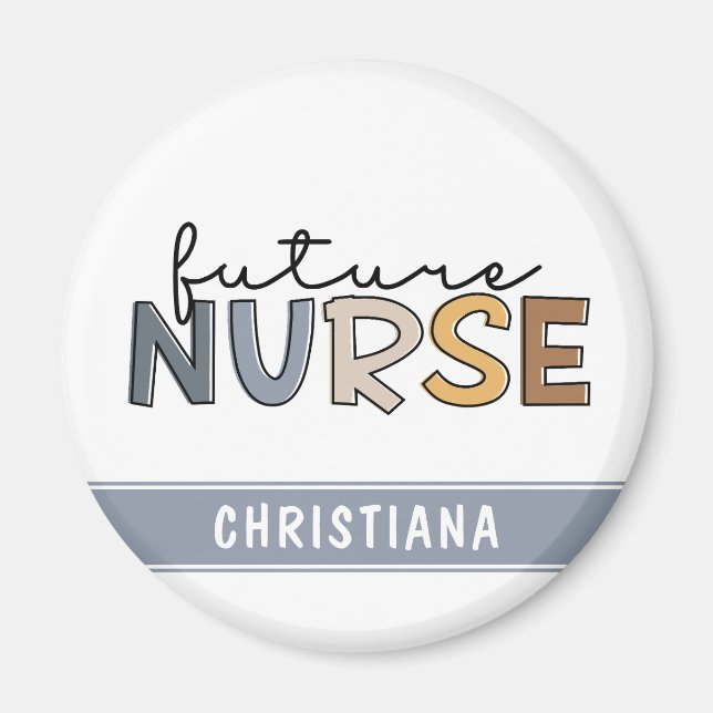 Personalized Future Nurse | Nursing Student Gifts Magnet (Front)