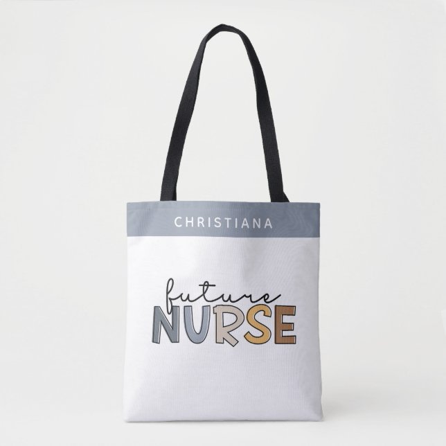 Personalized Future Nurse | Nursing Student Gifts Tote Bag (Front)