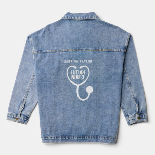 Personalized Future Nurse Stethoscope  Denim Jacket
