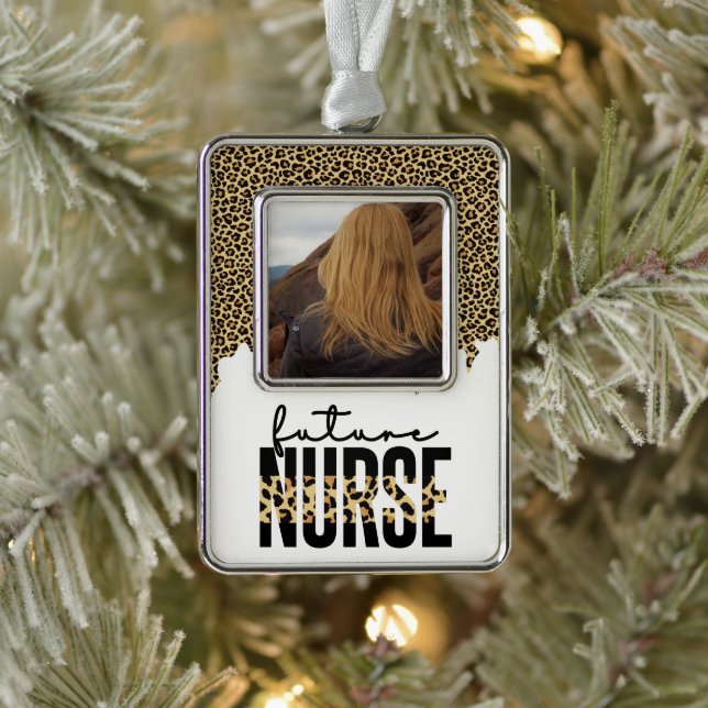 Personalized Future Nurse Student Nurse Photo Christmas Ornament (Tree)