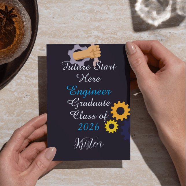 Personalized future start hete Engineer graduate  Invitation (Creator Uploaded)