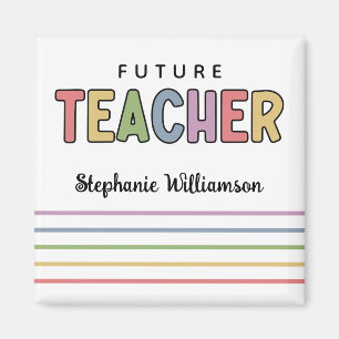 Personalized Future Teacher Colorful Cute Magnet