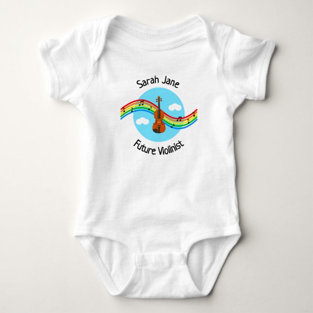 Personalized Future Violinist Bodysuit (Front)