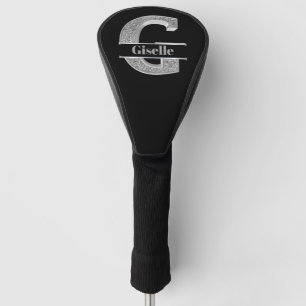 Personalized G Initial Silver Monogram Your Name Golf Head Cover