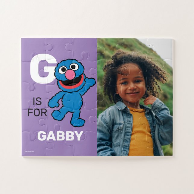 Personalized G is for Grover | Photo Jigsaw Puzzle (Horizontal)