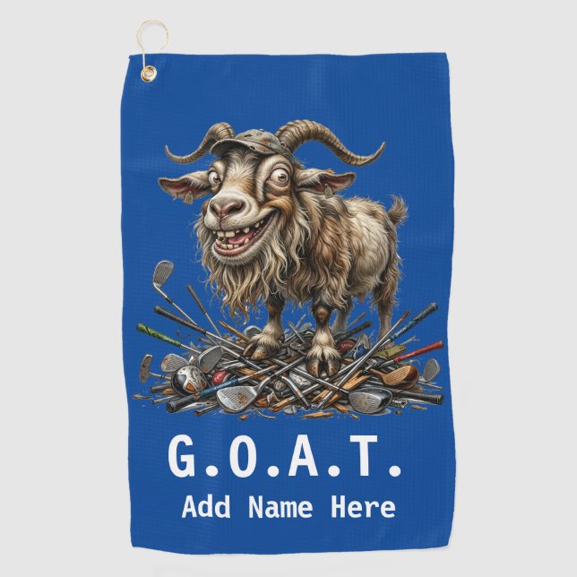 Personalized G.O.A.T. Golf Towel (Front)