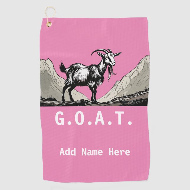 Personalized G.O.A.T. Golf Towel (Front)