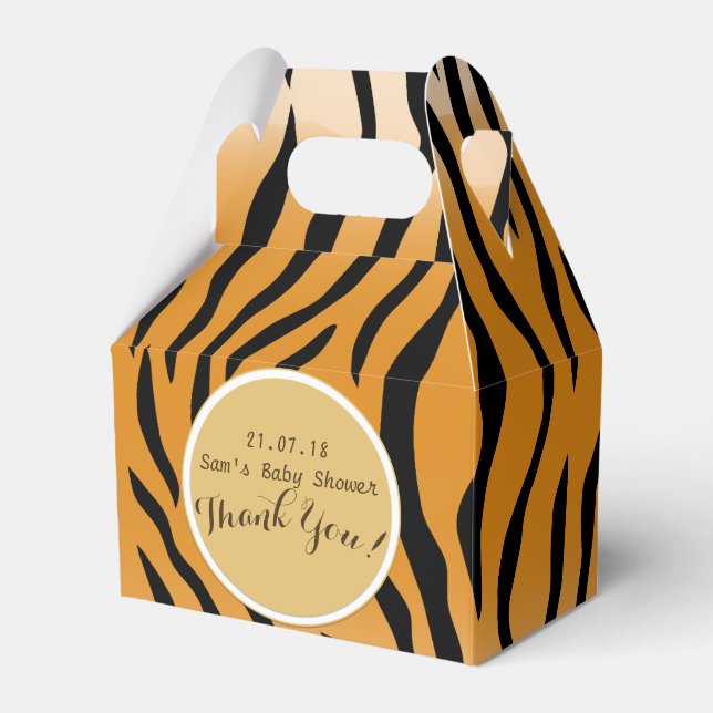 Personalized Gable Boxes Tiger Print (Front Side)