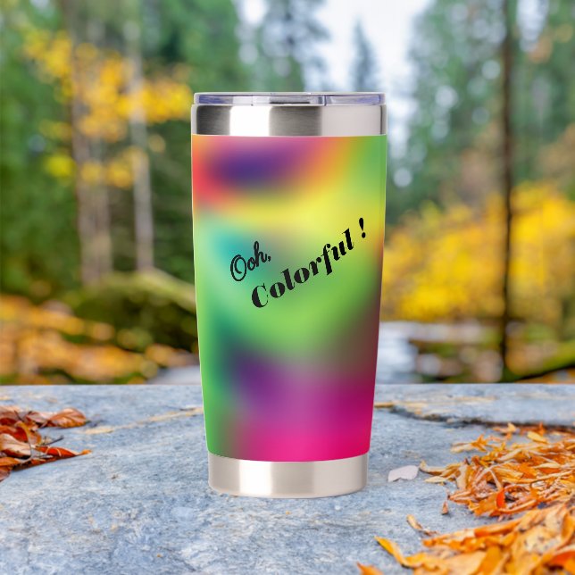 Personalized Galactic Rainbow Swirl Insulated Tumbler (Outdoor (Rotated))