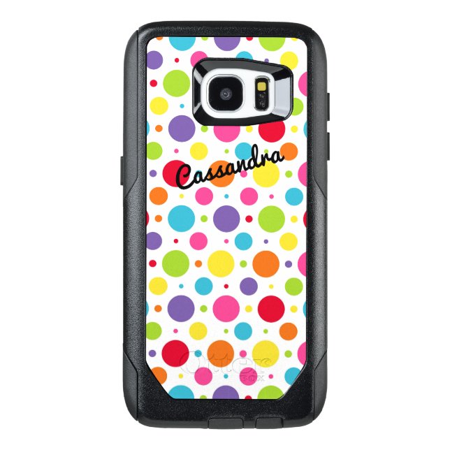 Personalized Galaxy 7 Edge Case | Colorful Dots (Back)