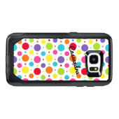 Personalized Galaxy 7 Edge Case | Colorful Dots (Back Horizontal)