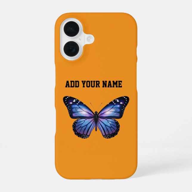 Personalized Galaxy Butterfly Cosmic Nebula Aesthe iPhone Case (Back)