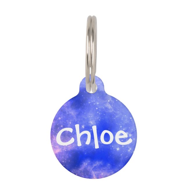 Personalized Galaxy Pet ID Tag - Small (Front)