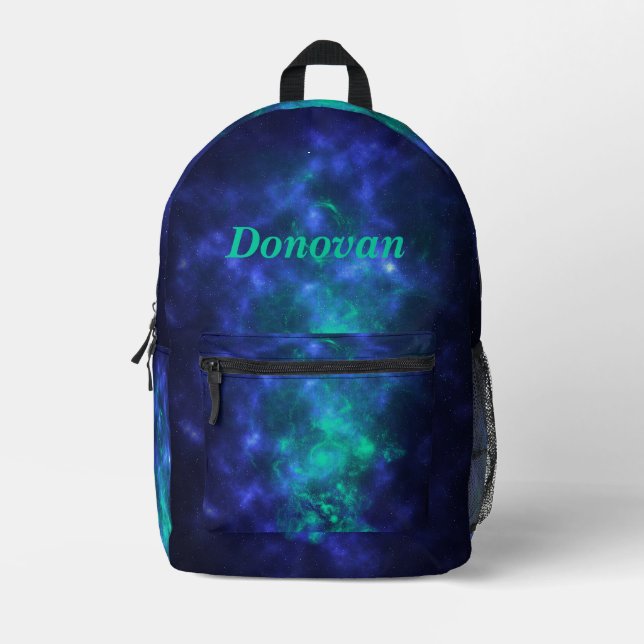 Personalized Galaxy Printed Backpack (Front)