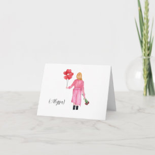 Personalized Galentine's Day Card-Blonde Female Card