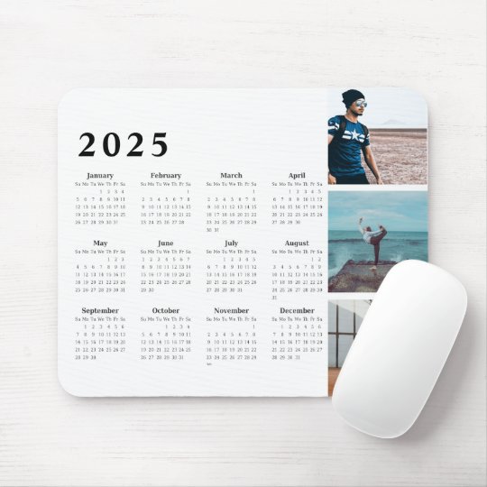 Personalized Gallery 2025 Calendar Mouse Pad