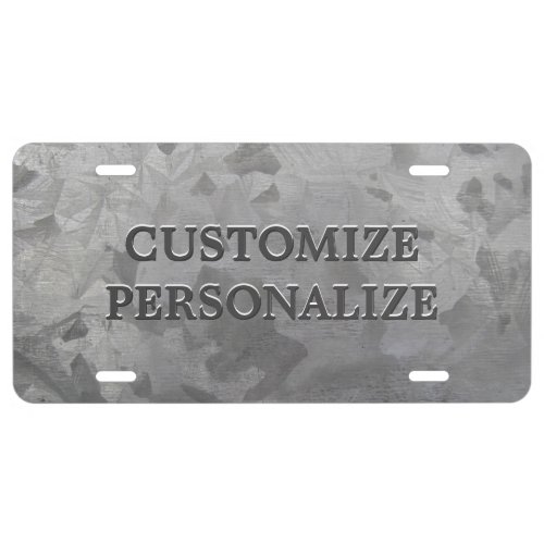 Personalized Galvanized Look Aluminum License Plate