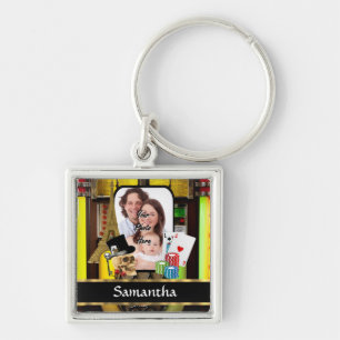 Personalized gambler keychain