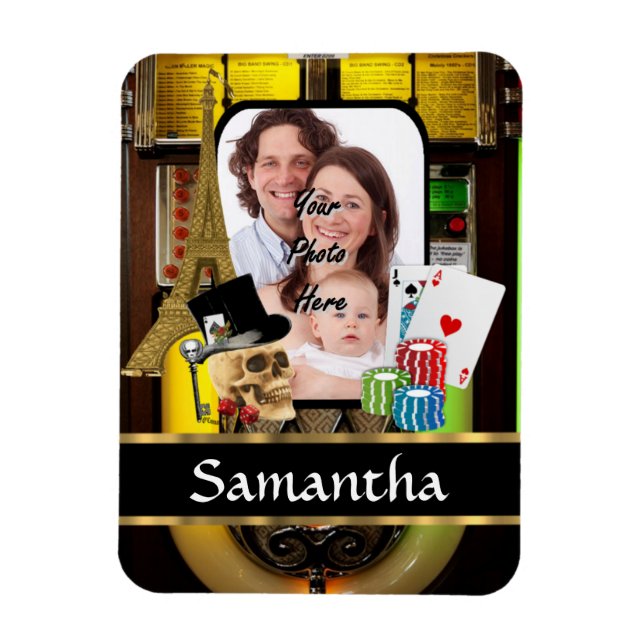 Personalized gambler magnet (Vertical)