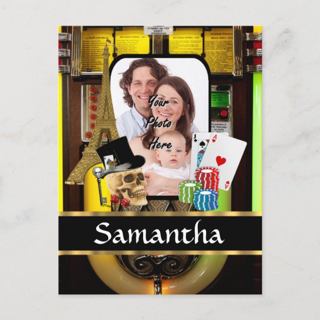 Personalized gambler postcard (Front)