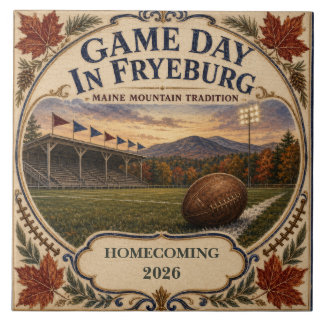Personalized Game Day in Fryeburg Maine Alumni Ceramic Tile
