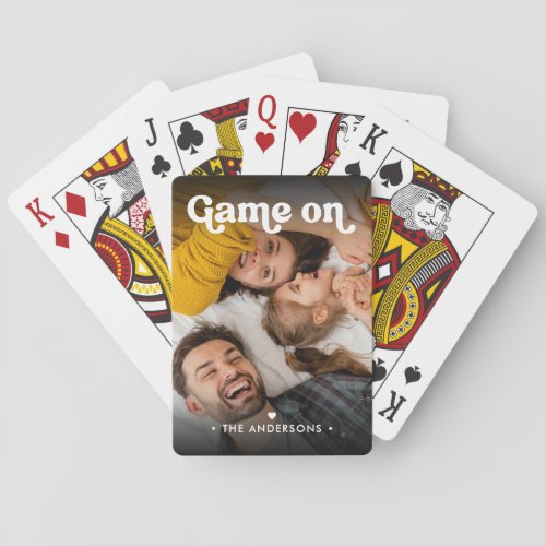 Personalized Game On Family Photo  Name Playing Cards