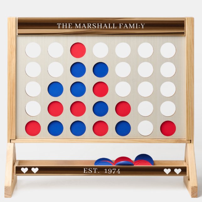 Personalized Game On Jumbo Fast Four Game (Front)