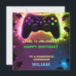PersonaliZed Gamer Birthday Card<br><div class="desc">Personalised Gamer Birthday Card - Boy Gamer Birthday Card for son - Girl Gamer Birthday Card for daughter - Video games grandson nephew This is very easy to edit. Make it personal, or check my other designs for same occasion. girl gamer birthday, nephew birthday card, boy gamer birthday, son birthday...</div>