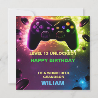 PersonaliZed Gamer Birthday Card 