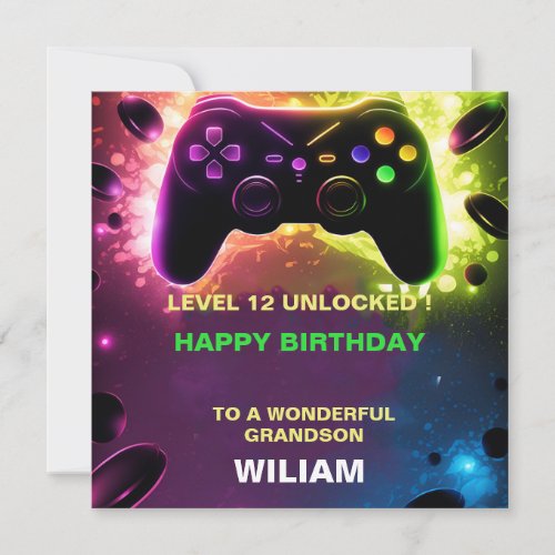 PersonaliZed Gamer Birthday Card 