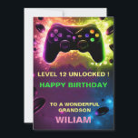 PersonaliZed Gamer Birthday Card<br><div class="desc">Personalised Gamer Birthday Card - Boy Gamer Birthday Card for son - Girl Gamer Birthday Card for daughter - Video games grandson nephew This is very easy to edit. Make it personal, or check my other designs for same occasion. girl gamer birthday, nephew birthday card, boy gamer birthday, son birthday...</div>
