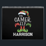 Personalized Gamer Elf Christmas Video Gaming Calendar<br><div class="desc">Gamer Elf Matching Family Christmas Video Gaming Elf</div>