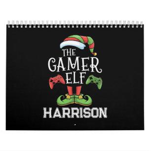 Personalized Gamer Elf Christmas Video Gaming  Calendar