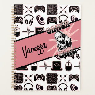 Personalized Gamer Girl Gaming Planner