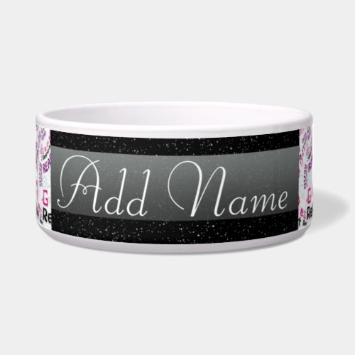 Personalized Gamer Girl Lifestyle Pet Bowl