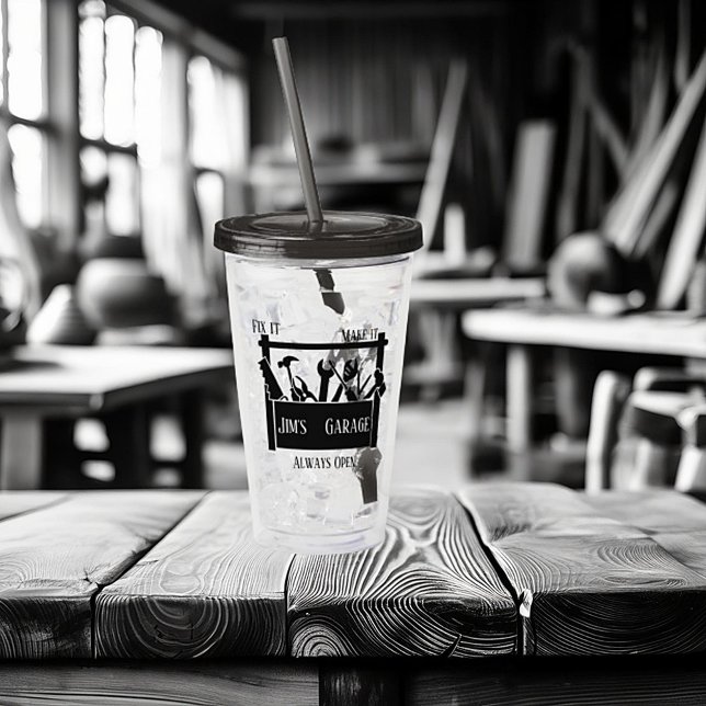 Personalized garage    acrylic tumbler (Creator Uploaded)