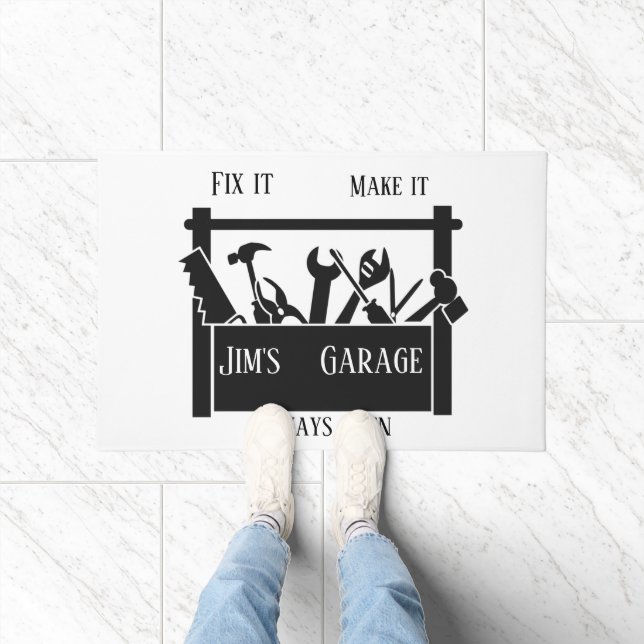 Personalized garage  doormat (Indoor)