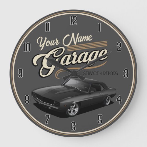 Personalized Garage Large Clock