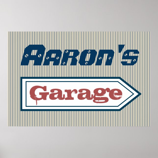 Personalized Garage Sign Art Poster Decoration (Front)